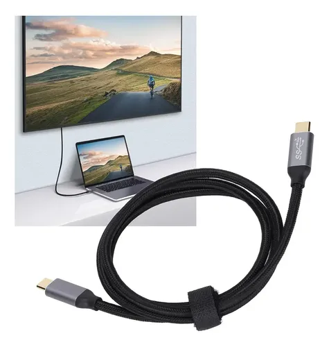 Cable Usb-c A Usb-c 3m Compatible Macbook iPad iPhone Negro Negro - Imagen 3