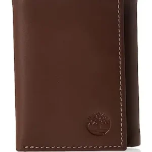 Billetera Timberland Piel Genuino Cartera Triple Original  Café