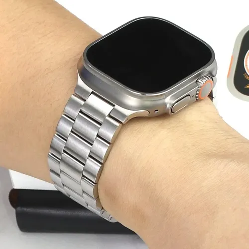 Pulsera Metalica Compatible Con Apple Watch 38mm A 40mm Plateado 2.3 Cm - Imagen 4