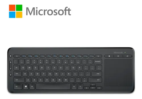 Teclado Inalambrico Microsoft Con Touchpad Mouse Incorporado Negro - Imagen 2
