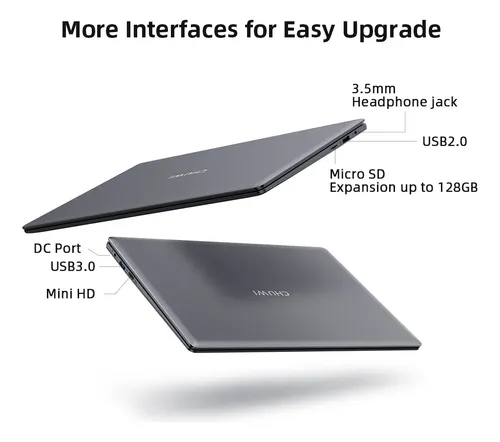 Laptop Chuwi Herobook Air 11.6 4gb Ram 128gb Ssd Intel N4020 Gris - Imagen 3