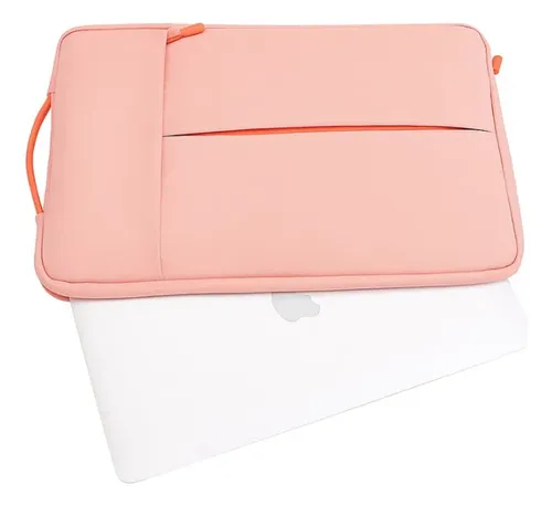Estuche Laptop Macbook 15 - 16 Pulgadas Resistente Acolchado Rosa Tomate - Imagen 2