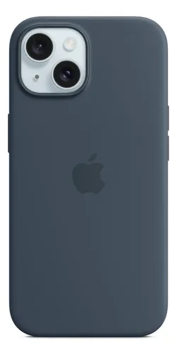 Estuche Case Carcasa Silicona Compatible Con iPhone 15 Azul Marino Liso - Imagen 2