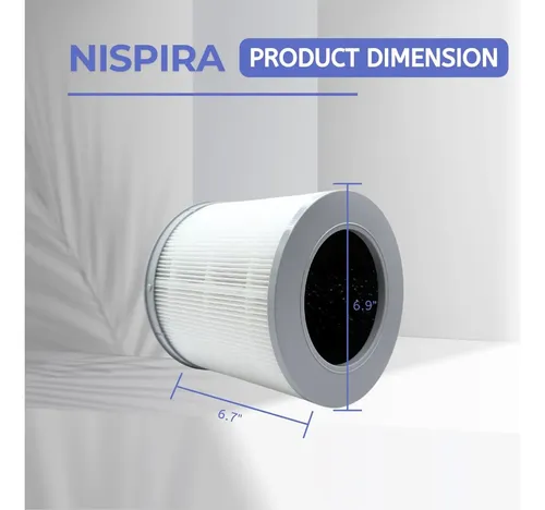 Filtro Nispira Carbón Activado Compatible Purifier 4 Xiaomi Gris - Imagen 3