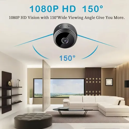 Camara De Seguridad Mini Camara A9 2mp Vision Nocturna Color Negro - Imagen 7