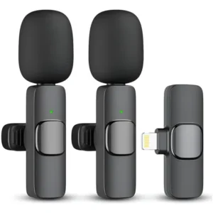 Kit Microfonos Inalambrico Multimedia K9 De iPhone Lightning Negro