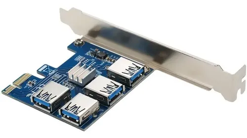 Expansor Gpu Riser Ubit Pcie C 4pin Pci E 16x A Usb Mineria Azul - Imagen 5