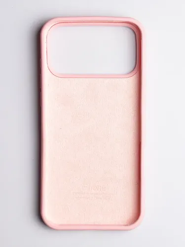 Estuche Case Carcasa Silicona Compatible Con iPhone 17 Pro Rosa Pálido Liso - Imagen 4