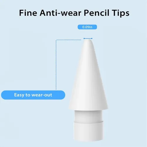 Puntas Repuesto Compatible Con Apple Pencil 1 Y 2 iPad 4 Und - Imagen 3