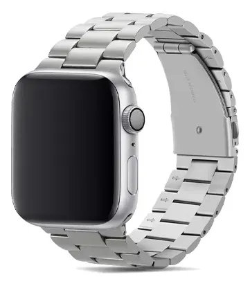 Pulsera Metalica Compatible Con Apple Watch 38mm A 40mm Plateado 2.3 Cm - Imagen 5