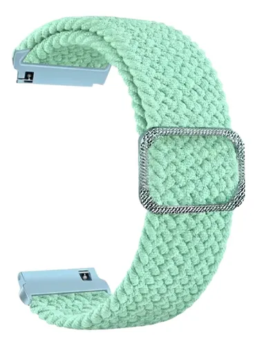 Pulsera De Nylon Tejido Compatible Con Huawei Galaxy Verde Claro 2 Cm