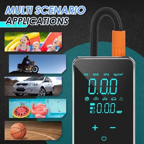 Mini Compresor Tactil De Aire Inflador Eléctrico Portatil Negro Monofásica - Imagen 3
