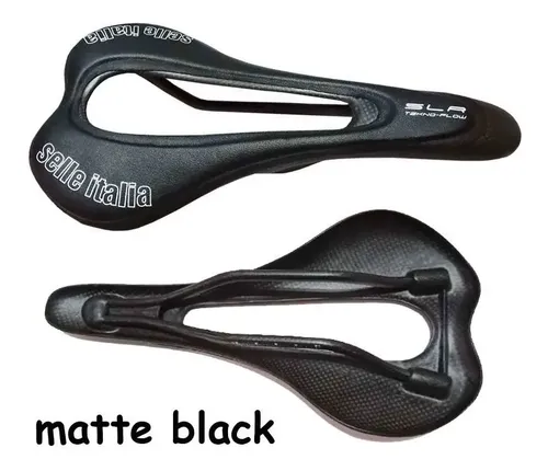Asiento Selle Italia Fibra Carbóno Bicicleta Montaña Ruta Negro - Imagen 3