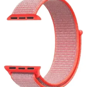 Pulsera De Nylon Compatible Con Apple Watch 38mm / 40mm Naranja 2.3 Cm
